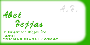 abel hejjas business card